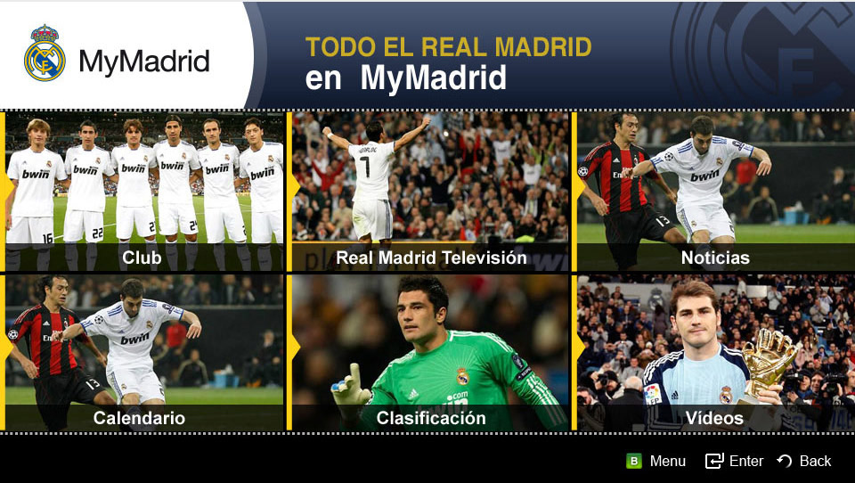 Aplicación de TV Interactiva para Real Madrid C.F.